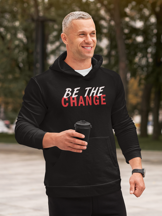 Be The Change Men's Hoodie | Eco-Warmth on Sale