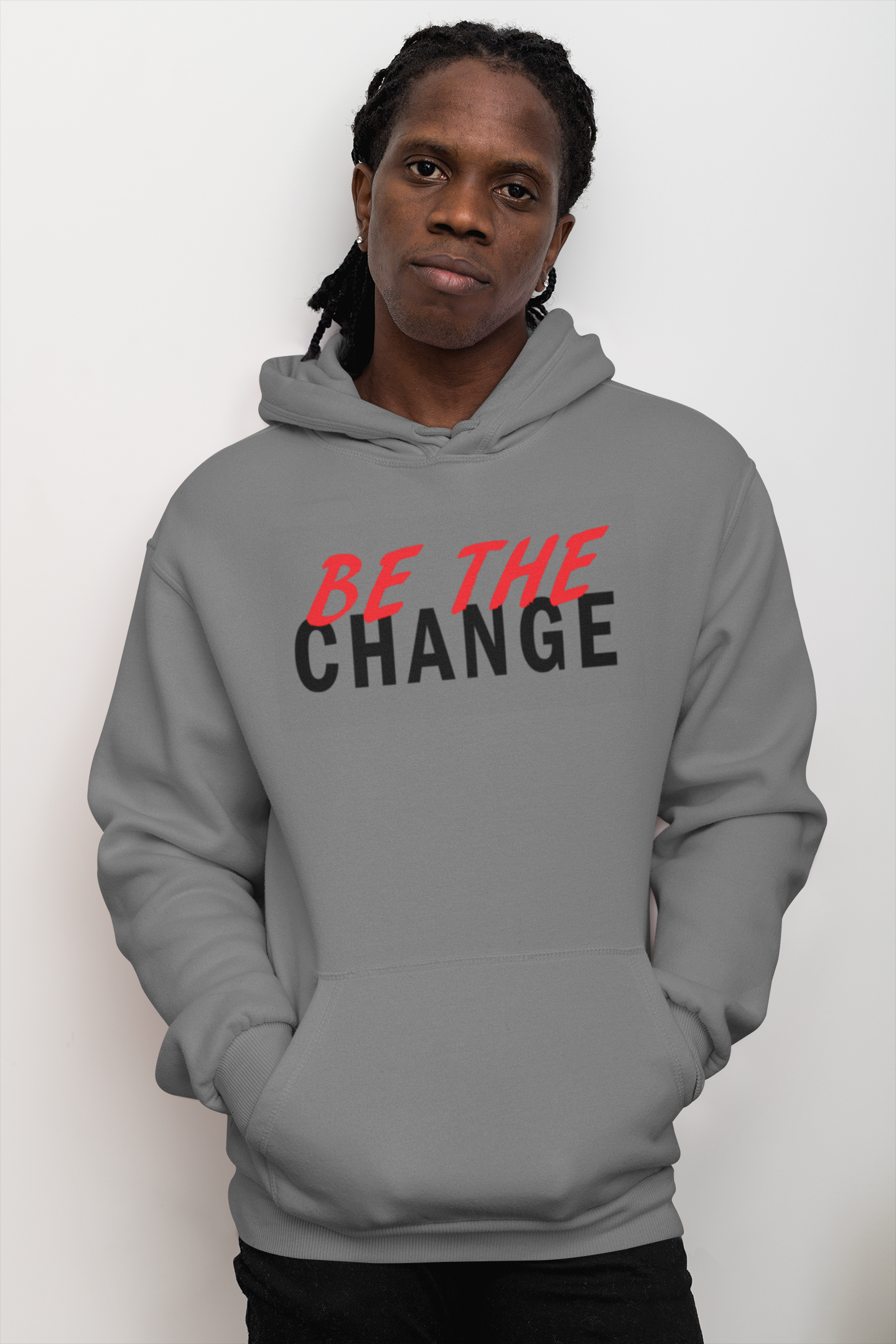 Be The Change Men's Hoodie | Eco-Warmth on Sale