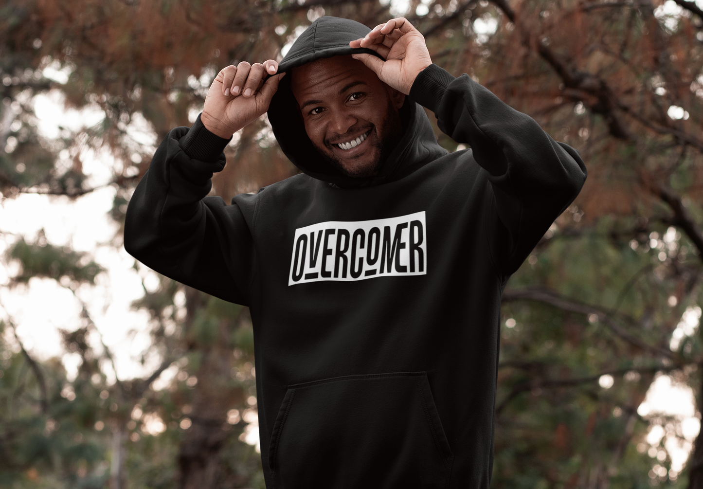 Overcomer Men's Hoodie - Face Challenges in Style