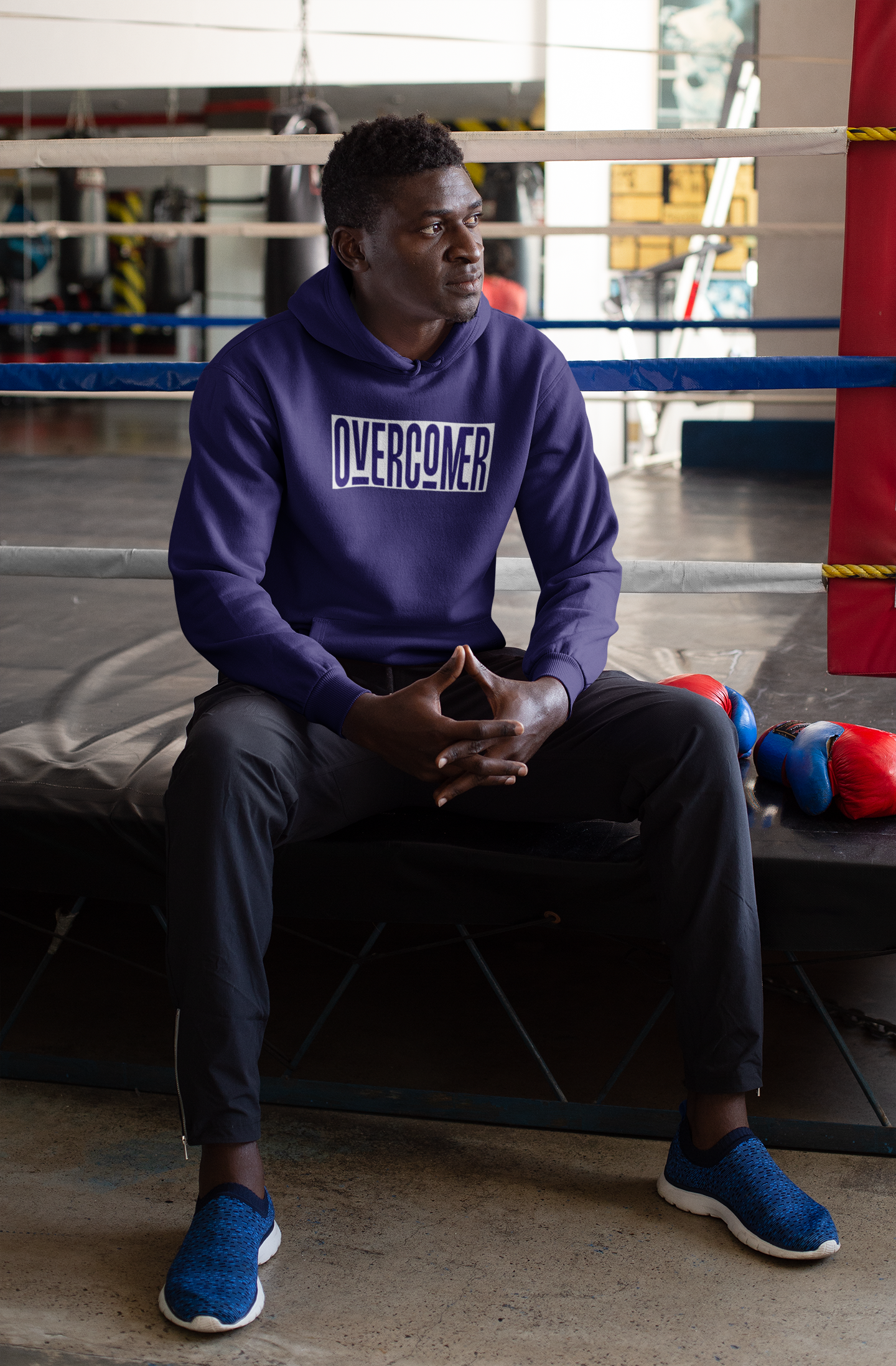 Overcomer Men's Hoodie - Face Challenges in Style