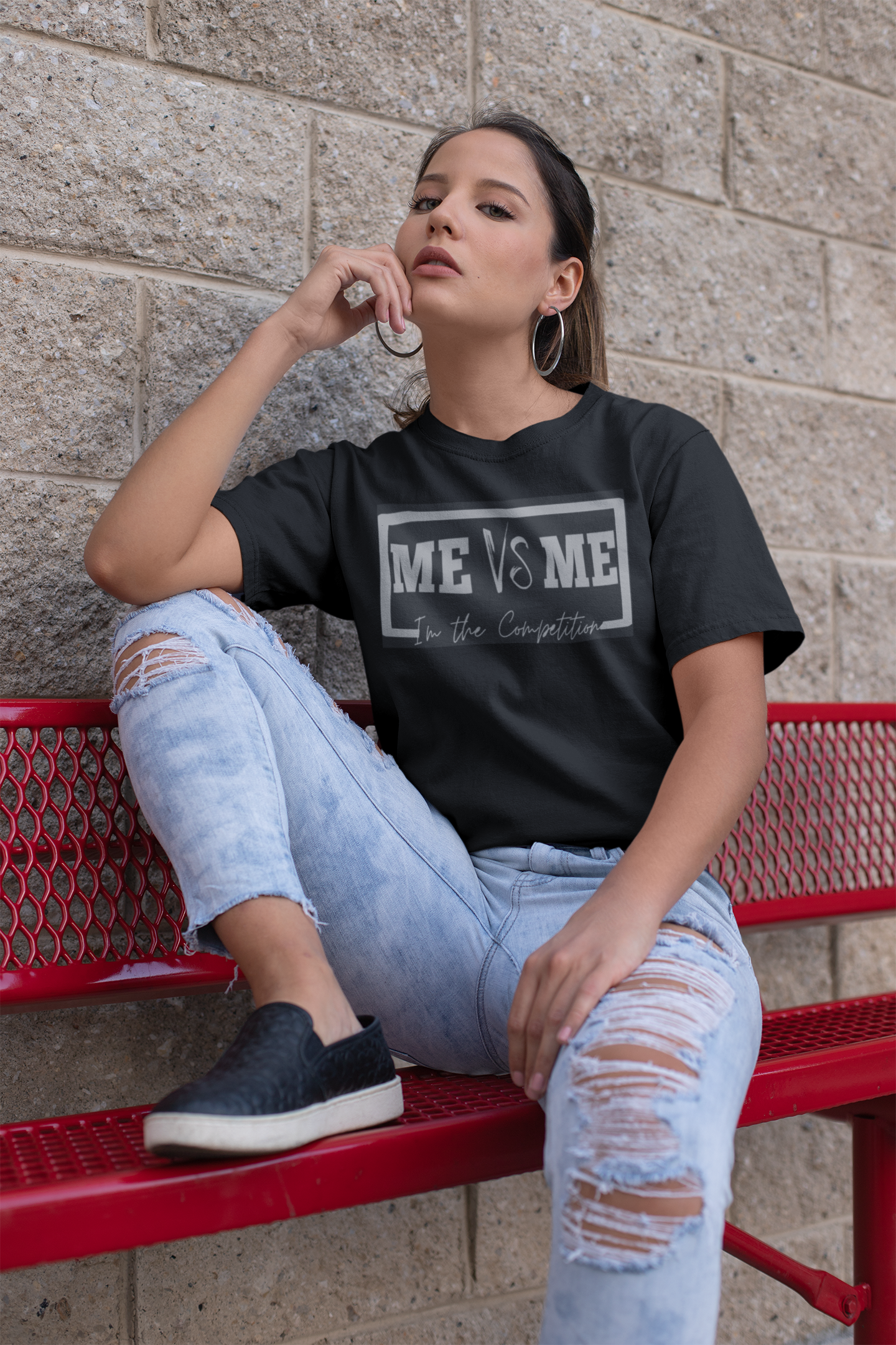 Me vs. Me Women's Tee - Empower Every Workout