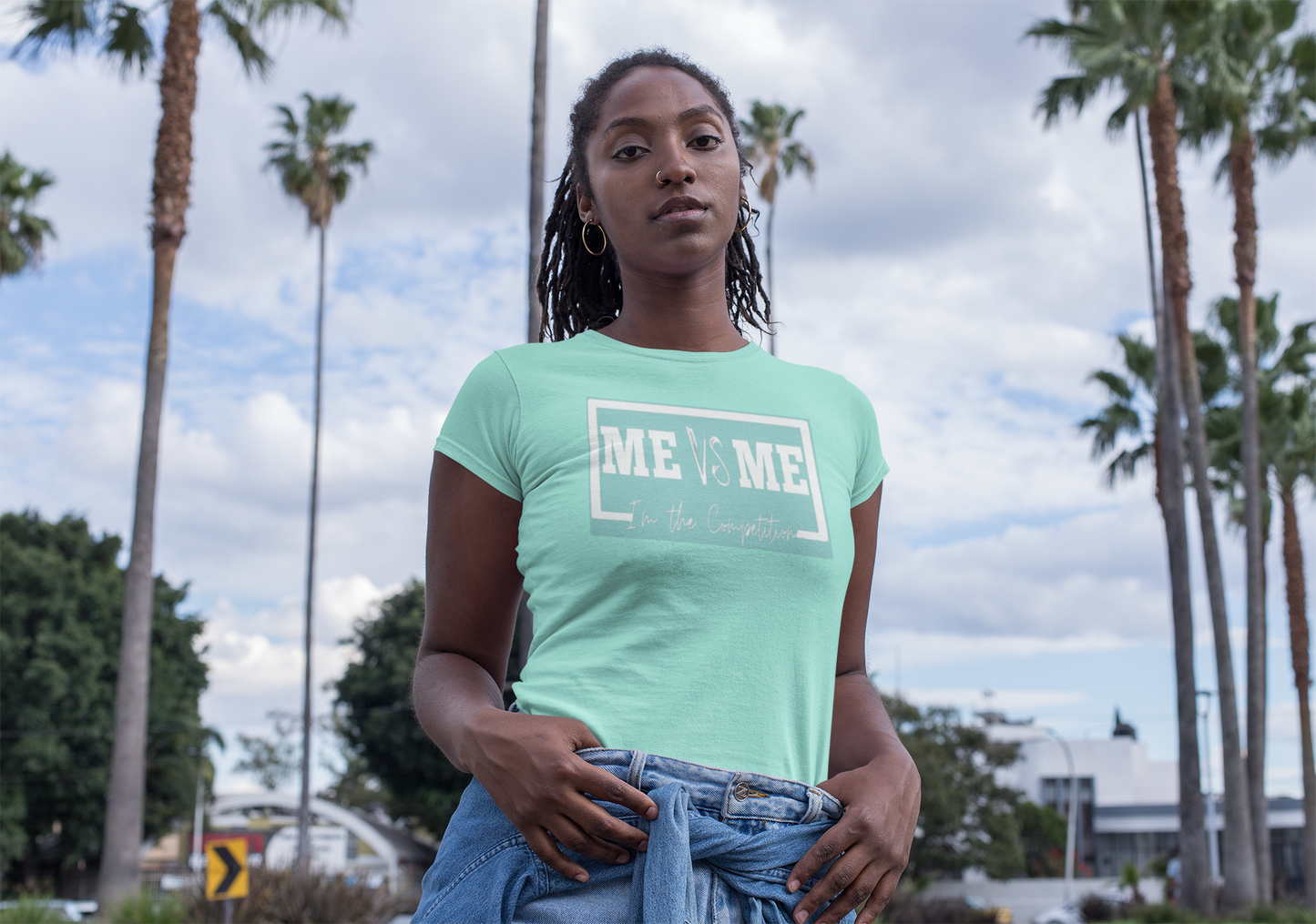 Me vs. Me Women's Tee - Empower Every Workout